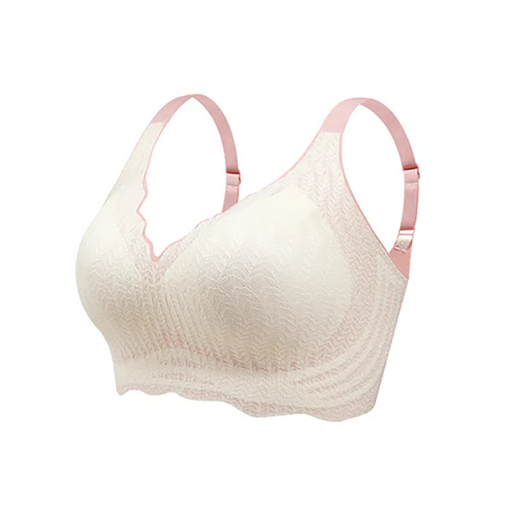 莫代尔 蕾丝夏季无痕调整型内衣女聚拢收副乳防下垂无钢圈运动美背文胸 女款