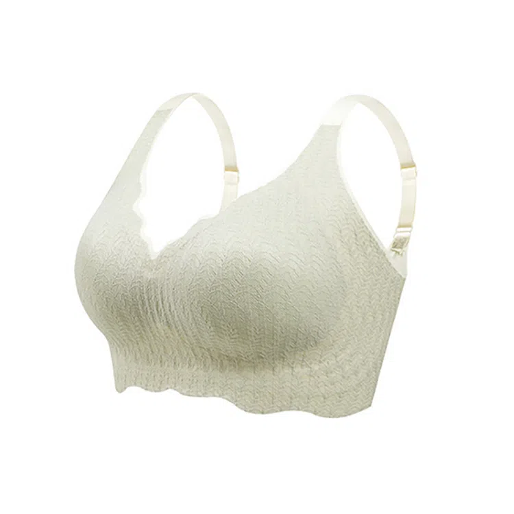 莫代尔 蕾丝夏季无痕调整型内衣女聚拢收副乳防下垂无钢圈运动美背文胸 女款