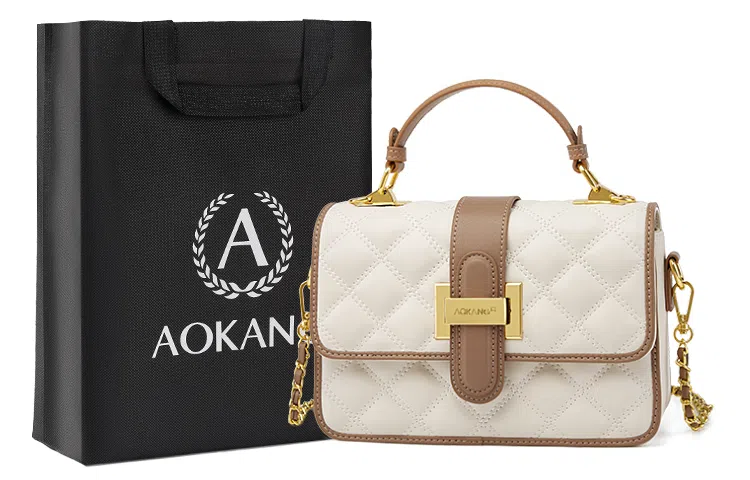 Aokang Quilted Shoulder Bag Cream