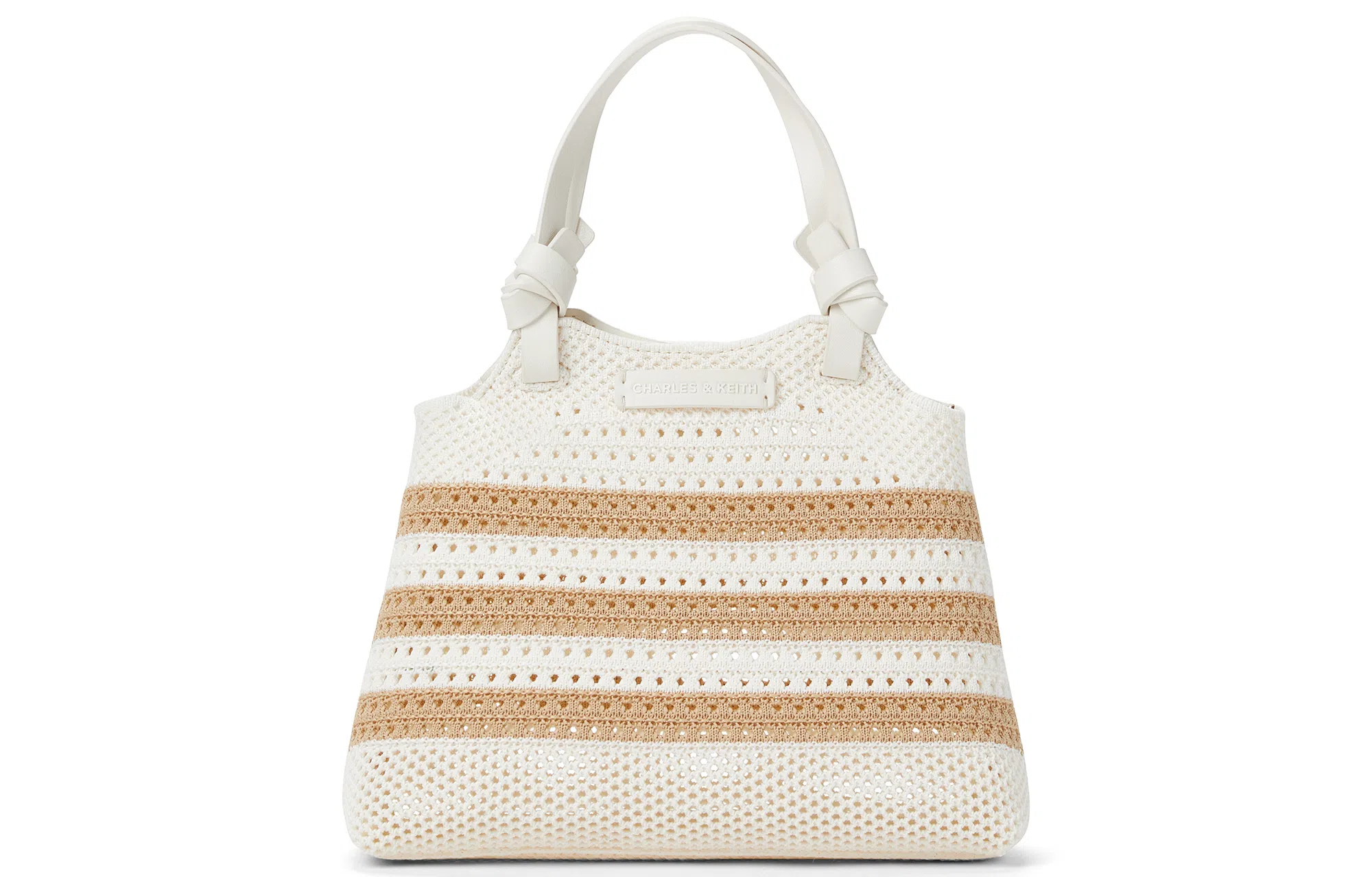 CHARLESKEITH PU ckTote WhiteMultiSand