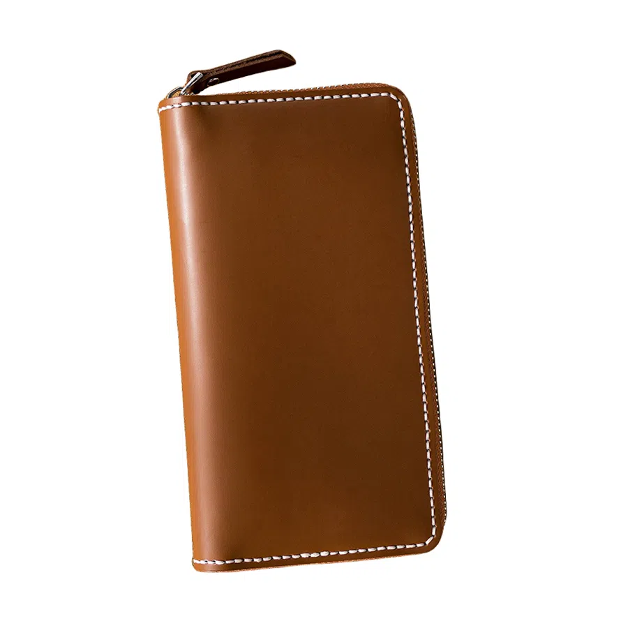 后步 小众纯手工缝制轻奢高档多卡位 真皮头层牛皮仿马臀皮工艺手机包 长款钱包手拿包 常规 男女同款情侣款 黑色，卡其，咖啡