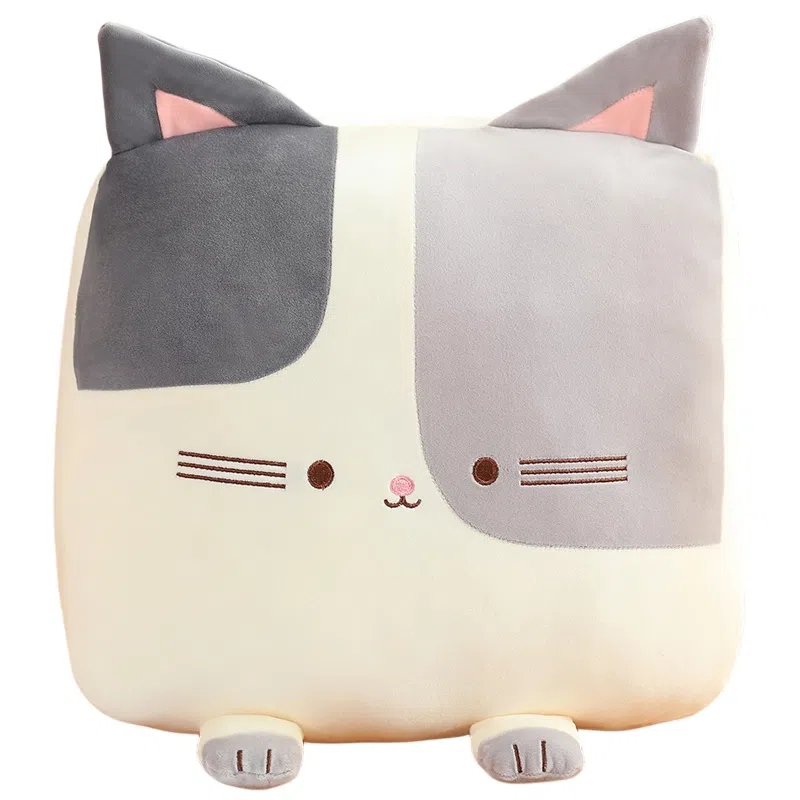 胖胖龙 卡通猫咪方形抱枕 玩偶周边