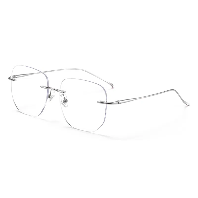 【联系客服可配度数】 苍木优品 超轻无框近视眼镜女纯欲系列/百搭有型/素颜显白/百搭显瘦 纯钛 方形 镜架 男女同款情侣款