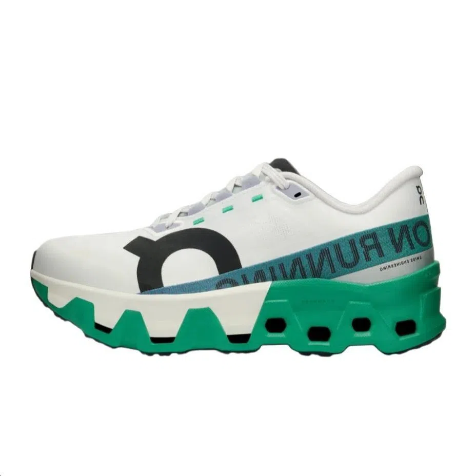 On Cloudmonster White Green Black