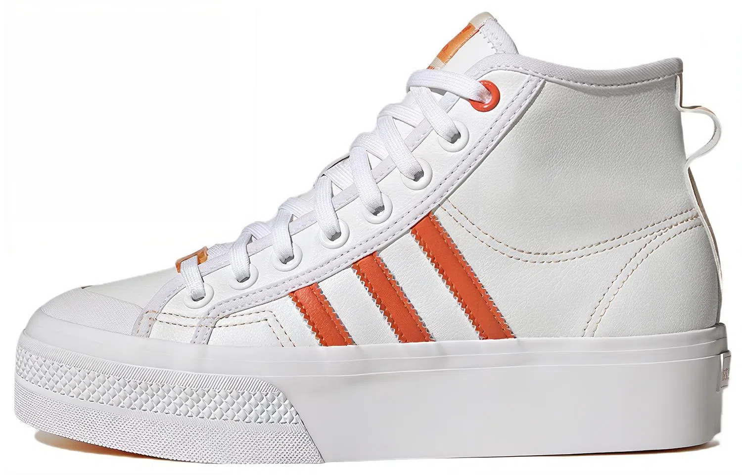 adidas Nizza Platform Mid Vegan White Orange