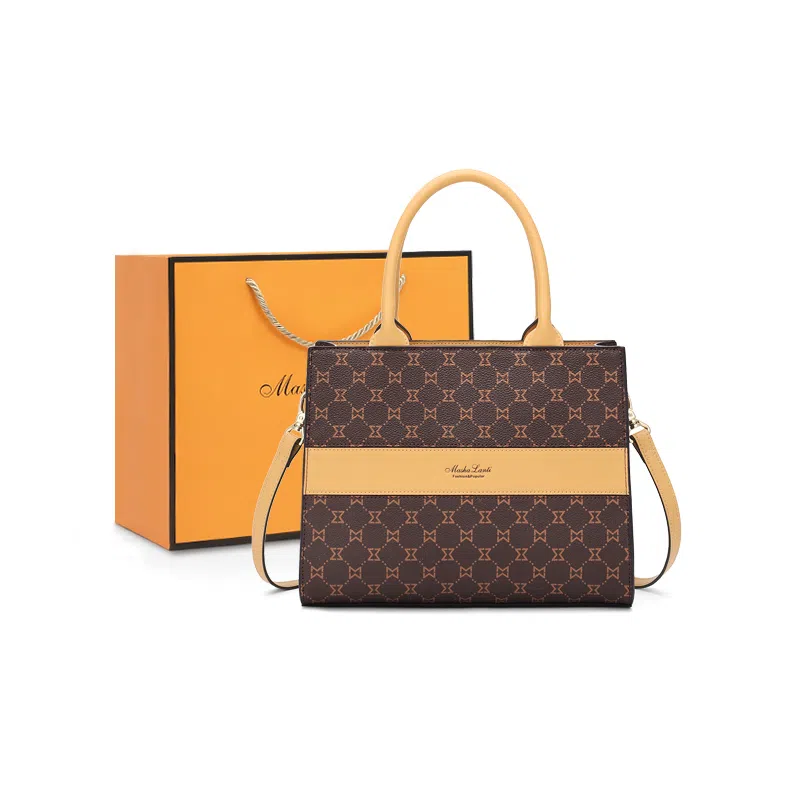 Marshanti Tote Bag Deep Brown Apricot