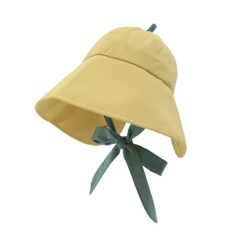 云朵工厂 花朵大帽檐加长款防紫外线绑带遮阳帽 可爱显脸小 防晒帽 女款