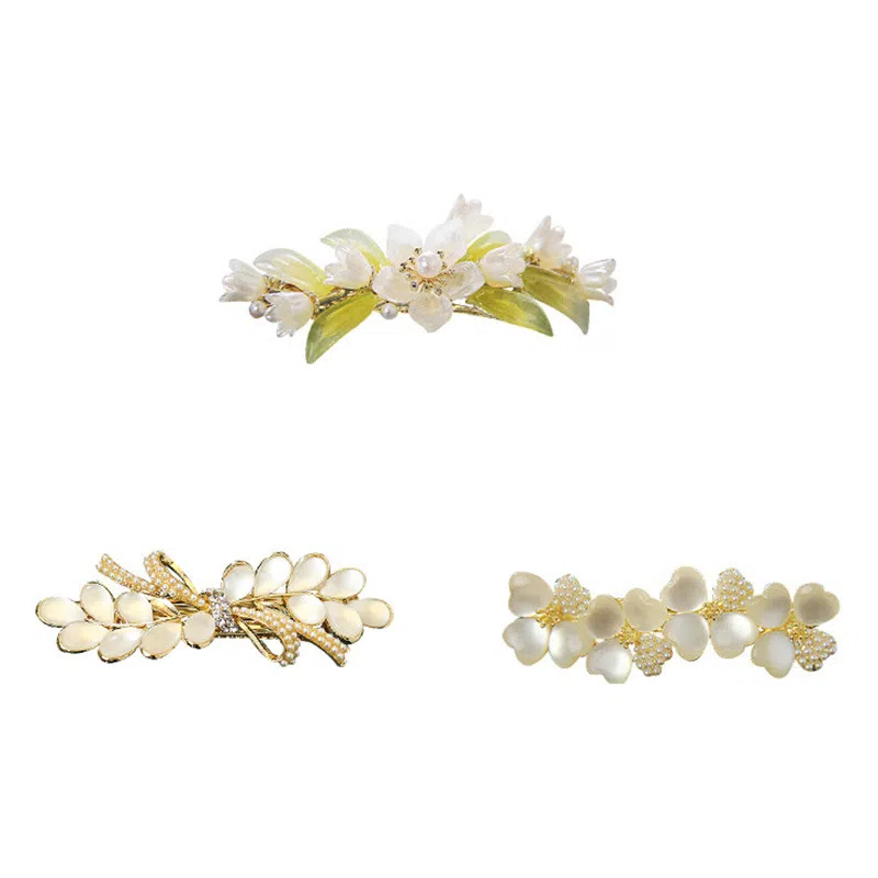 妖娆猫 小清新法式发夹女后脑勺发饰套装礼盒高级感头饰一字夹子发卡 弹簧夹 女款