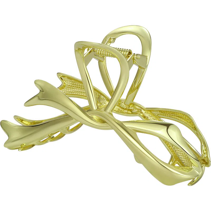 秦福炫 飘带蝴蝶结 小众设计轻奢高级感发量多后脑勺冷淡风 合金 发夹 女款