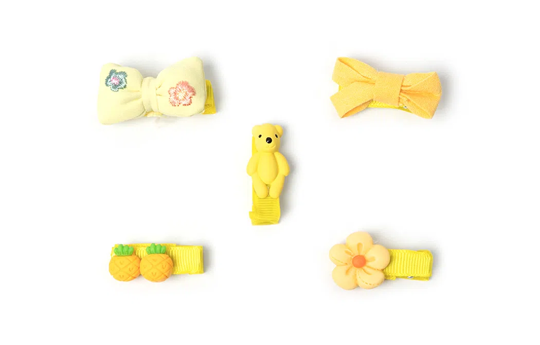 白卷 可爱发夹 布艺 发饰 女款 多彩