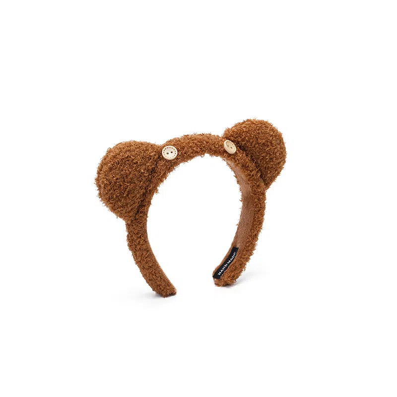 彤彤兔 毛绒纽扣熊 新款 可爱 布料 发箍 女款