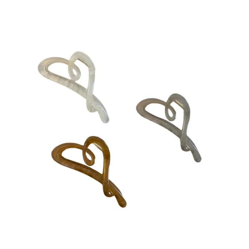 尚先生 韩版时尚甜美爱心大号抓夹高级感后脑勺鲨鱼夹 发夹 女款