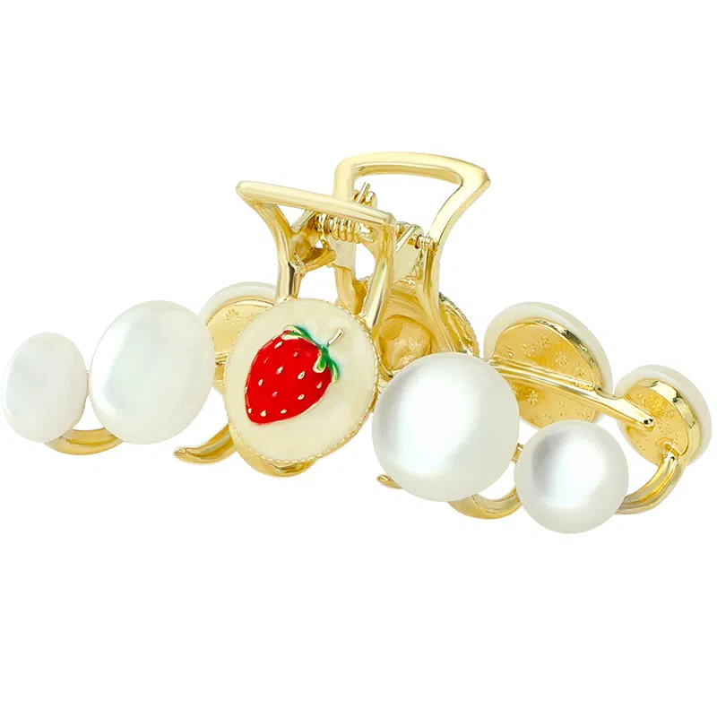 秦福炫 草莓 后脑勺高级感气质鲨鱼夹  发夹 女款