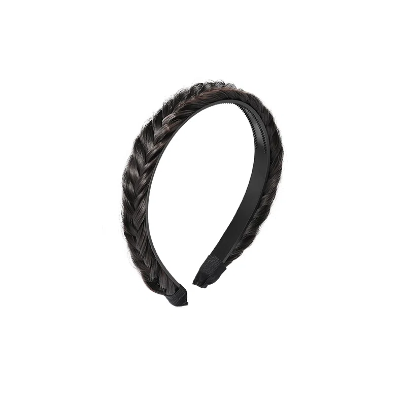 左欧 麻花辫手工鱼骨辫编发高颅顶压发防滑 发箍 女款