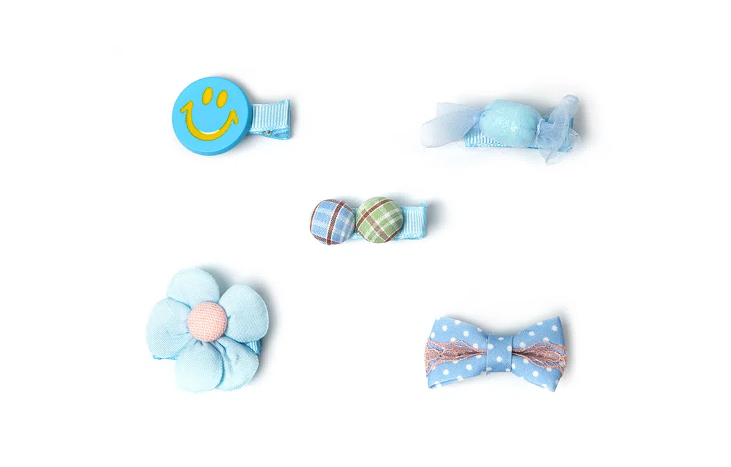 白卷 可爱发夹 布艺 发饰 女款 多彩