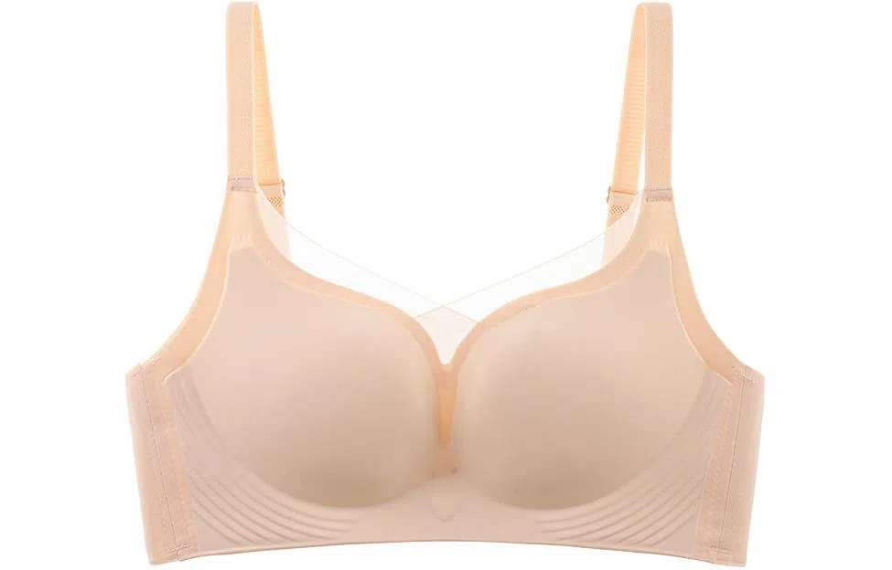 二三二三 纯色小胸聚拢薄款收副乳防下垂网纱文胸 女款