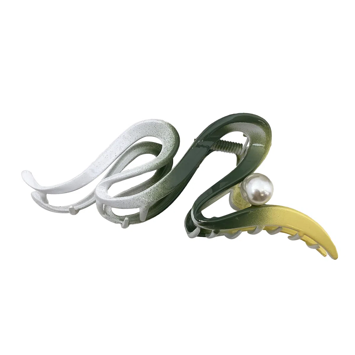 秦福炫 小众设计感渐变色线条抓夹冷淡风鲨鱼夹高级感 发夹 女款