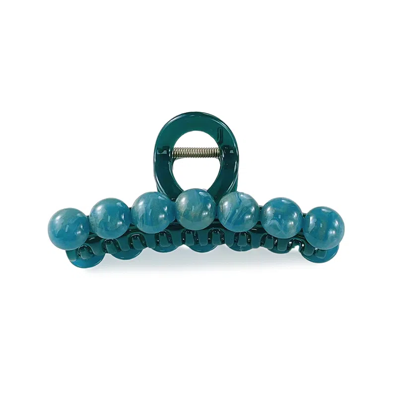 法式树脂星球蓝色晕染细闪圆珠高级感精致 发夹 女款