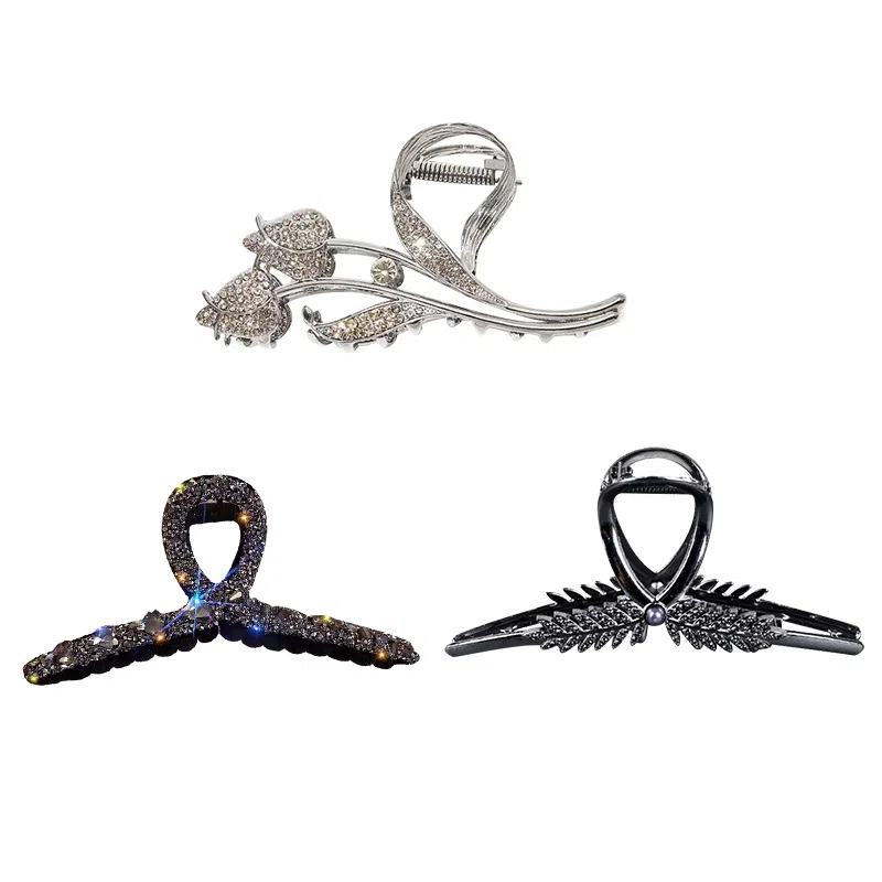 妖娆猫 网红黑色麦穗发夹女夏季后脑勺发饰套装礼盒高级感头饰鲨鱼夹发卡女发量多夹子 抓夹 女款