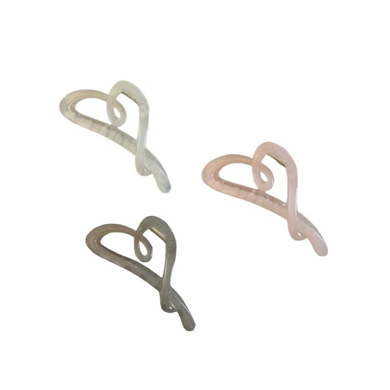 尚先生 韩版时尚甜美爱心大号抓夹高级感后脑勺鲨鱼夹 发夹 女款