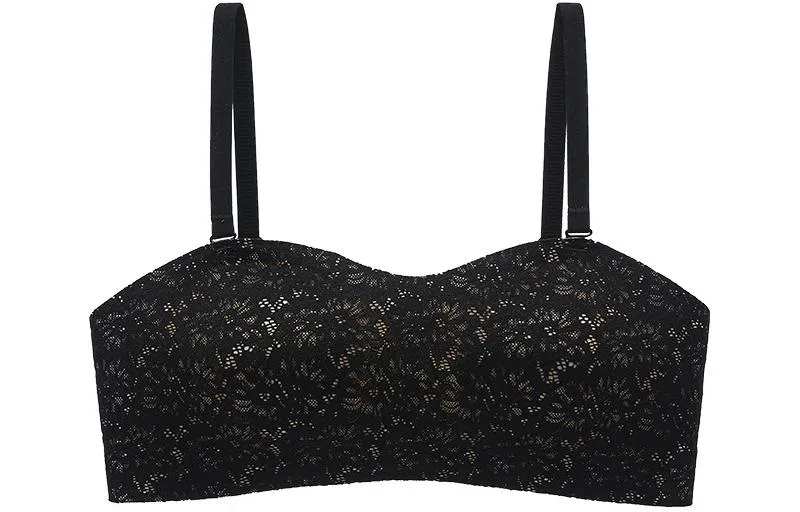 二三二三 植物花卉蕾丝边小胸聚拢无痕防滑隐形文胸 女款