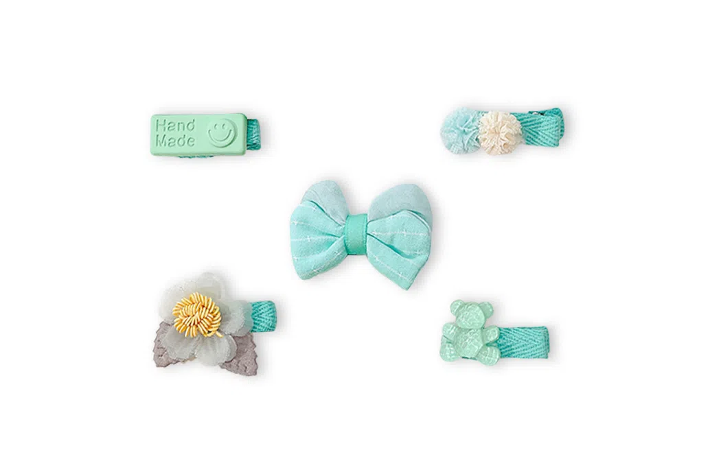 白卷 可爱发夹 布艺 发饰 女款 多彩