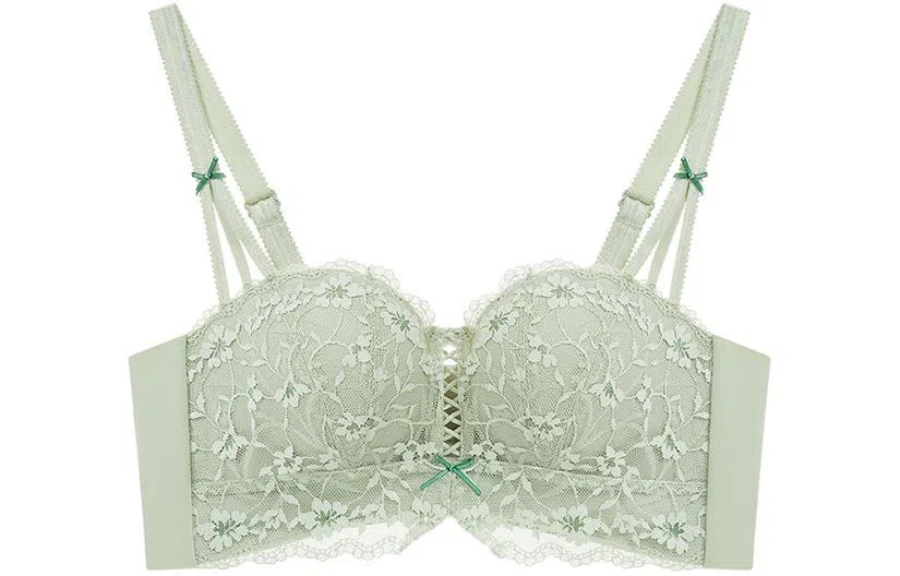 二三二三 蕾丝聚拢小胸上托防下垂无钢圈文胸 女款