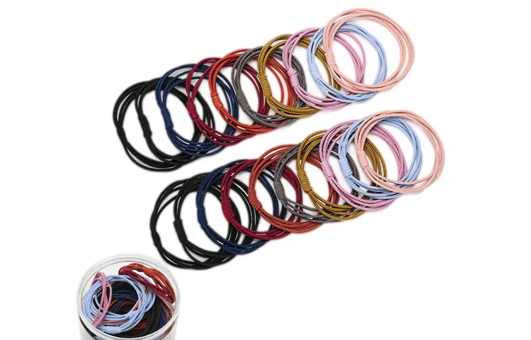 左欧 皮筋高弹力耐用彩色扎头发头绳 头饰发饰不伤发新款高端发圈 发绳 女款