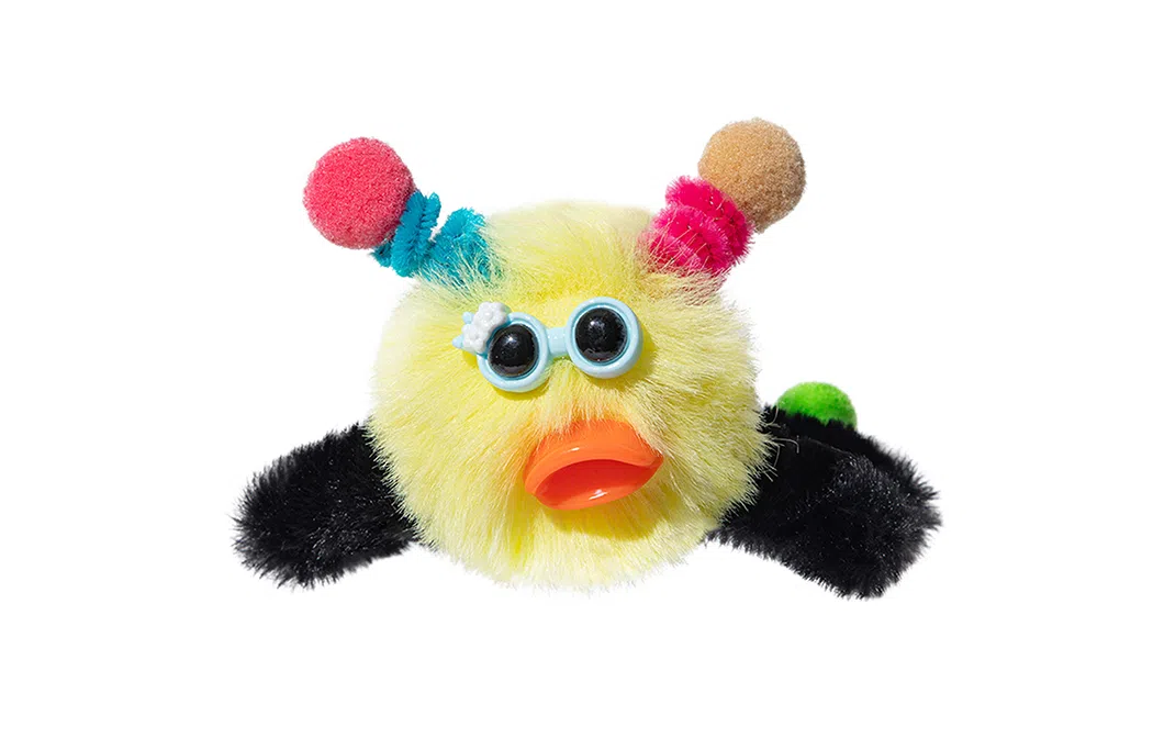 白卷 可爱卡通甜美毛绒小鸡抓夹 后脑勺大号夹子发夹头饰 女款 闺蜜款