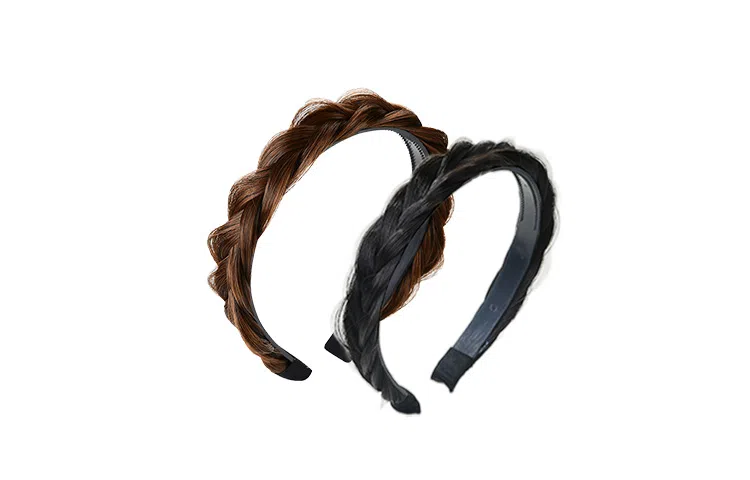 左欧 麻花辫假发 编发高颅顶显发量鱼骨辫子发卡 发箍 女款