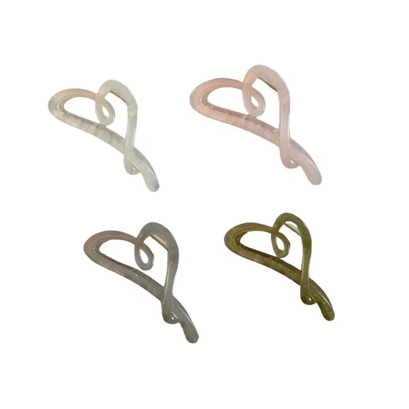 尚先生 韩版时尚甜美爱心大号抓夹高级感后脑勺鲨鱼夹 发夹 女款