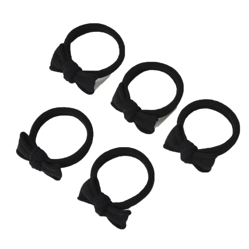 左欧 高马尾发绳黑色加粗皮筋扎头绳女生高颜值春夏高弹力耐用 发圈 女款