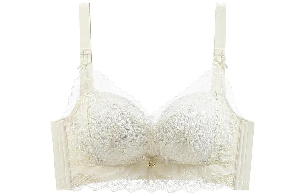 二三二三 植物花卉蕾丝防下垂收副乳聚拢文胸 女款