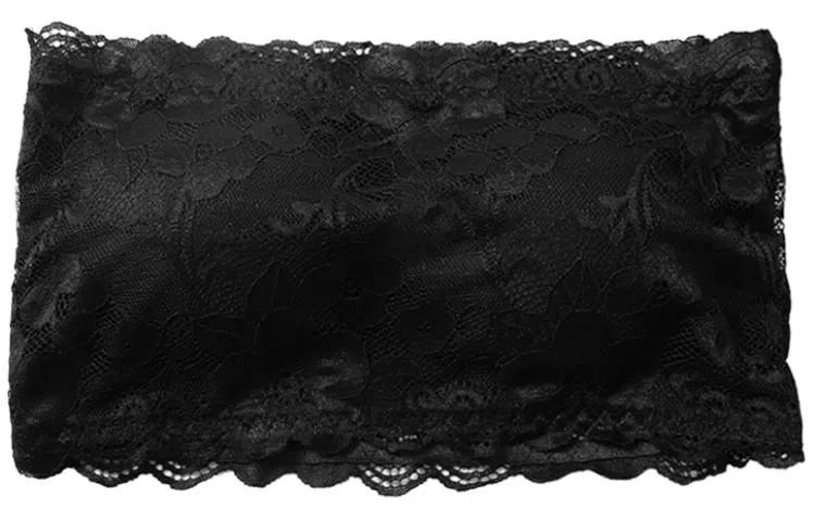 二三二三 蕾丝简约舒适无肩带抹胸内衣 女款 黑色