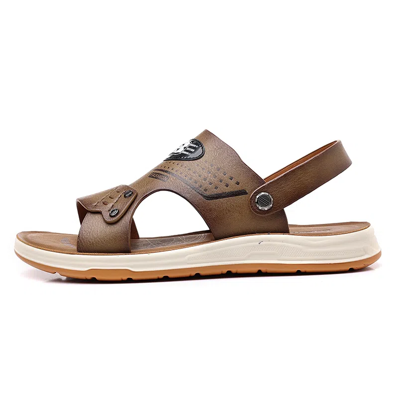 意利船长 超纤皮合成革 时尚潮流 百搭舒适 透气轻便 沙滩凉鞋 男款