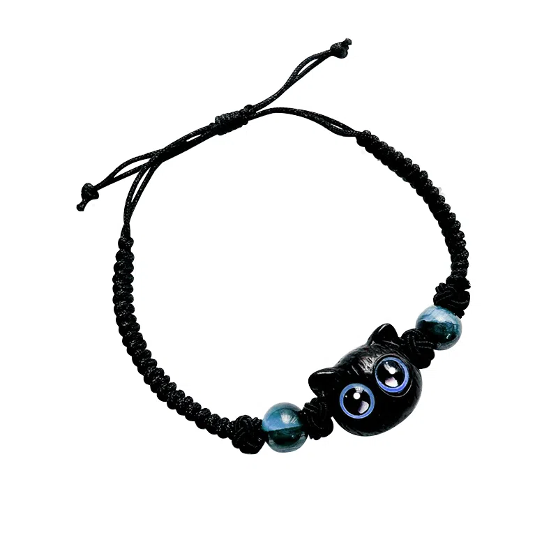 亲喜 大眼猫可爱猫咪 小众设计感 树脂 手链 男女同款情侣款