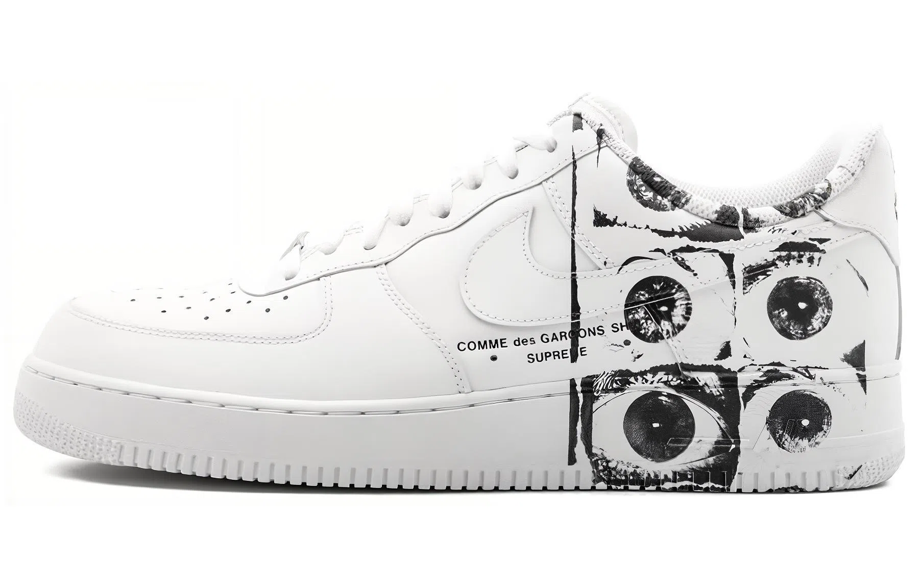 CDG x Supreme x Nike Air Force 1 Low White Black