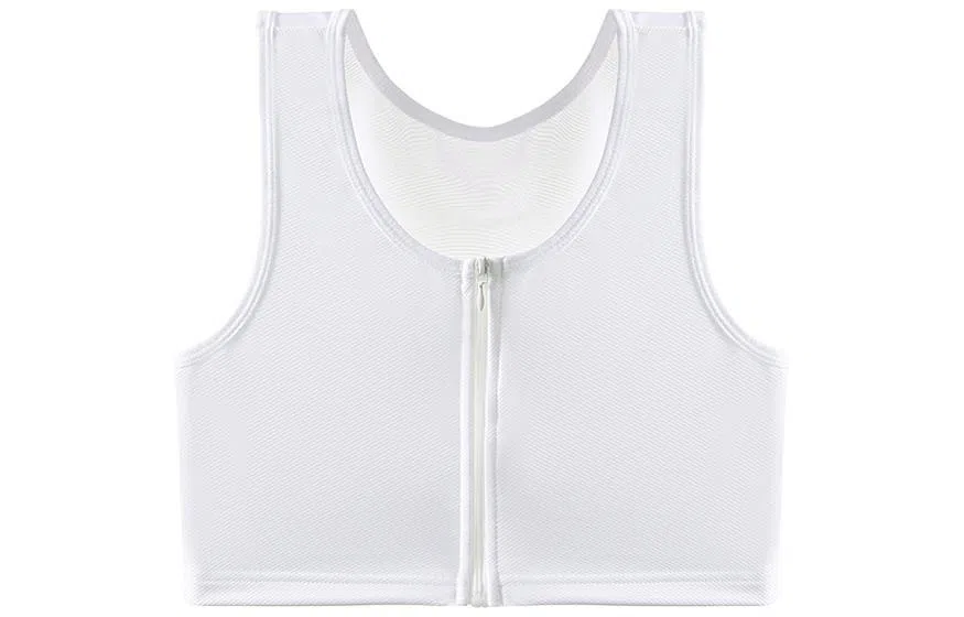 二三二三 大胸显小束胸超平无钢圈瘦胸无痕防震防下垂文胸背心 女款 白色