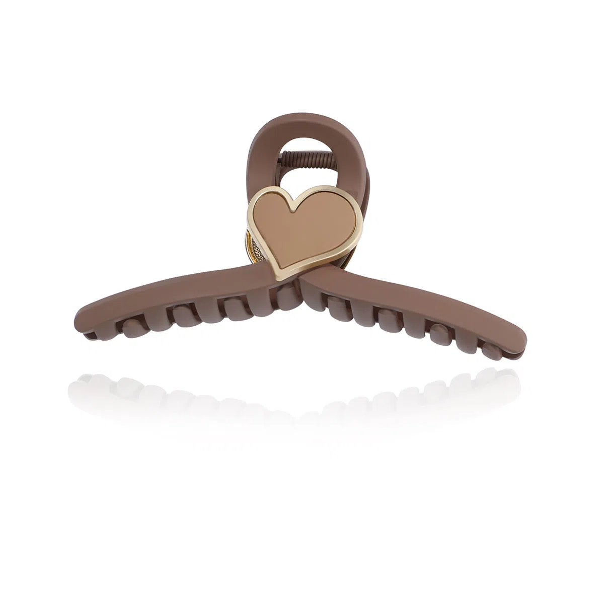 左欧 咖色 爱心 高级感 多发量 八字夹 新款 爆款后脑勺 方巾 女款