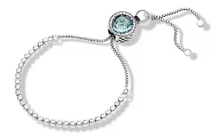 Pandora Sparkling Heart Bracelet Glacier Blue