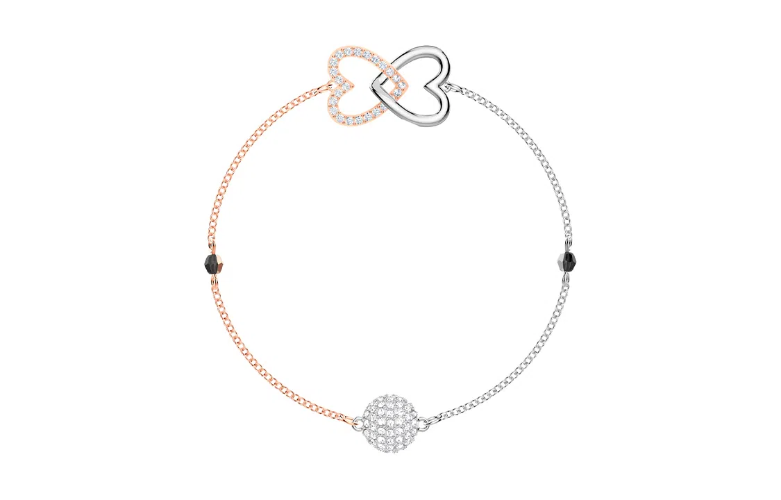 Swarovski Remix Bracelet Rose Gold/White