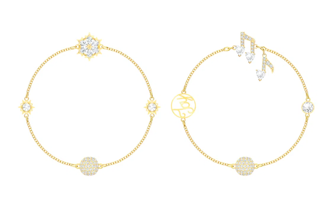 Swarovski Remix Collection Strand Bracelet Set Gold