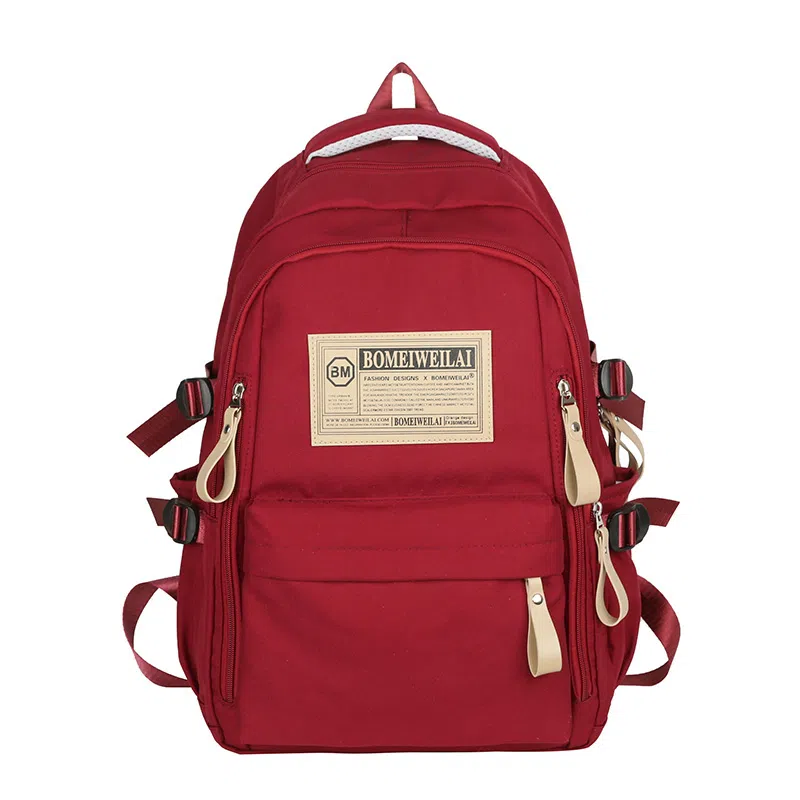 醇龙 初中高中生大容量轻便耐脏学生旅行 双肩包 男女同款情侣款 尼龙 多色