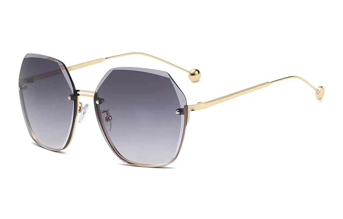 优幽兰 时尚百搭潮流简约旅行户外街拍遮脸防晒学生骑行开车防紫外线 不规则形 太阳眼镜 男女同款情侣款