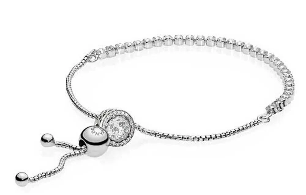 Pandora Sparkling Heart Bracelet Glacier Blue