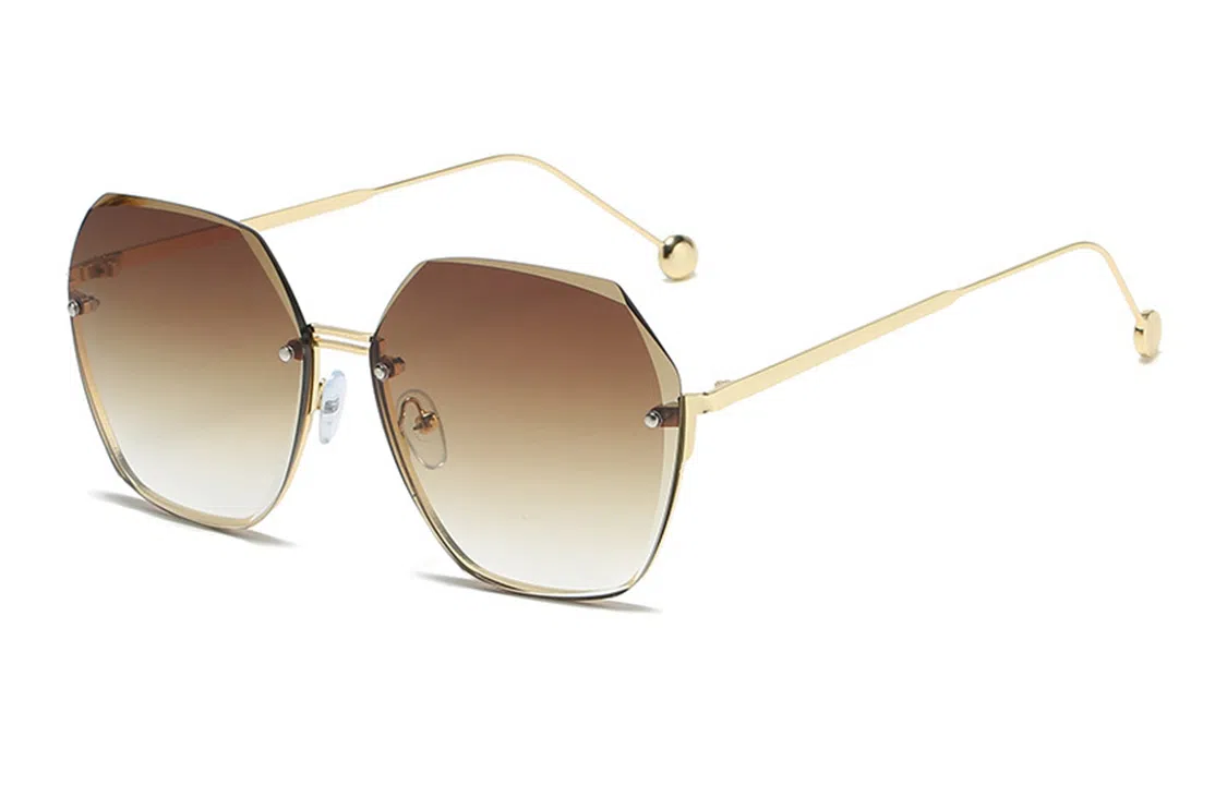 优幽兰 时尚百搭潮流简约旅行户外街拍遮脸防晒学生骑行开车防紫外线 不规则形 太阳眼镜 男女同款情侣款