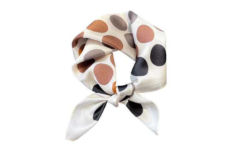 纳兰杜 波点小众设计高级感优雅气质发带多功能小方巾 蚕丝 丝巾 女款