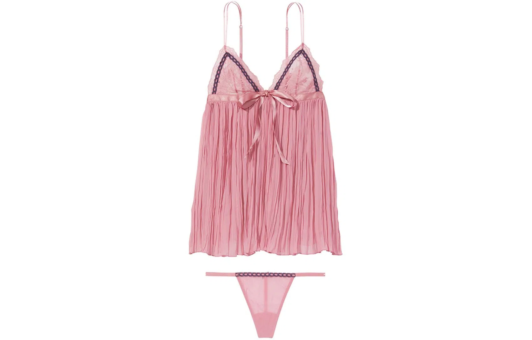 Victoria's Secret PINK VERY SEXY Lacebowstrapsexybabynightgowndd