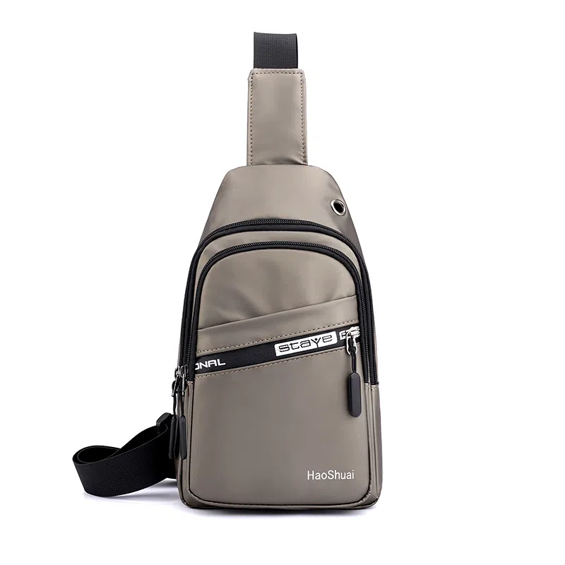 尊梵 百搭休闲收纳 尼龙 胸包 常规 男款 黑色/军绿色/灰色/卡其色/深蓝色