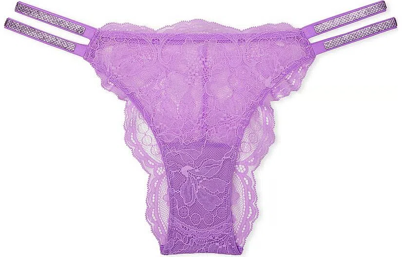 Victoria's Secret PINKVERYSEXY Double Shine Strap Lace Brazilian PantyP 1